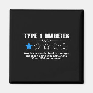 Typ-1-Diabetes Ein-Stern-Bewertung T1d Bewusstsein Magnet