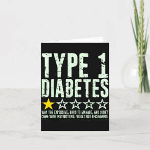 Typ-1-Diabetes Ein-Sterne-Bewertung, T1d-Bewusstse Karte