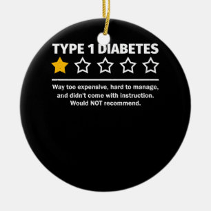 Typ 1 Diabetes Empfohlene T1D Sensibilität 1 Star Keramik Ornament
