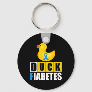 Typ-1-Diabetes-Ente Fiabetes T1d-Aufklärung Schlüsselanhänger