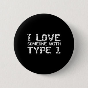 Typ 1 Diabetes Familie Geschenke I Liebe Jemand mi Button