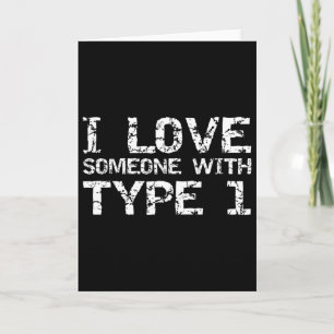 Typ 1 Diabetes Familie Geschenke ich Liebe jemand  Karte