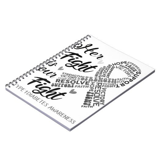 Typ 1 Diabetes Ihr Kampf ist unser Kampf Notizblock (Linke Seite)