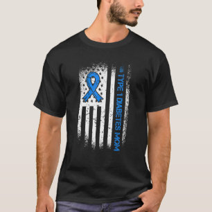 Typ 1 Diabetes Mama Diabetes Diabetes Ribbon und A T-Shirt