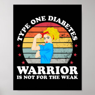 Typ-1-Diabetes-Mama Mutter T1d-Diabetes-Bewusstsei Poster