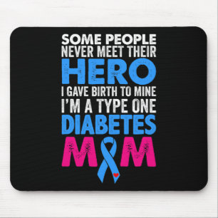 Typ 1 Diabetes Mama Mutter T1D Diabetisches Bewuss Mousepad