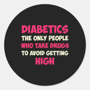 Typ 1 Diabetes Mama Mutter T1d Diabetisches Bewuss Runder Aufkleber