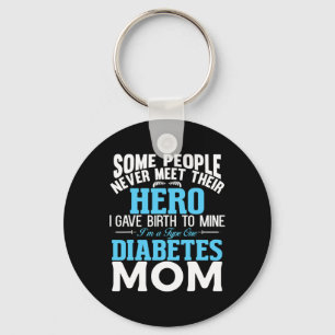 Typ 1 Diabetes Mama Mutter T1D Diabetisches Bewuss Schlüsselanhänger