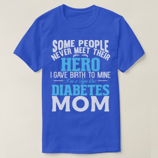 Typ 1 Diabetes Mama Mutter T1D Diabetisches Bewuss T-Shirt (Design vorne)