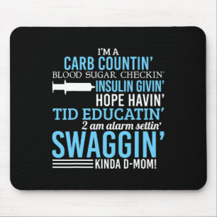 Typ-1-Diabetes-Mama Spaß T1d Diabetes-Bewusstsein Mousepad