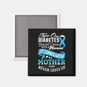 Typ 1 Diabetes mellitus blauer Ribbon Diabetiker Magnet (Vorderseite/Rückseite)