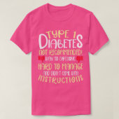 Typ 1 Diabetes Negative Feedback Review Diabetic T-Shirt (Design vorne)