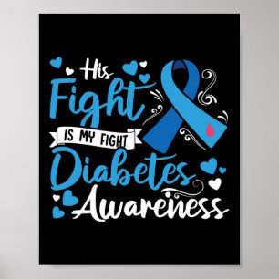 Typ-1-Diabetes Sein Kampf ist mein Kampf Diabetes- Poster
