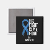 Typ 1 Diabetes Sein Kampf ist mein Kampf T1d Aware Magnet (Vorderseite/Rückseite)