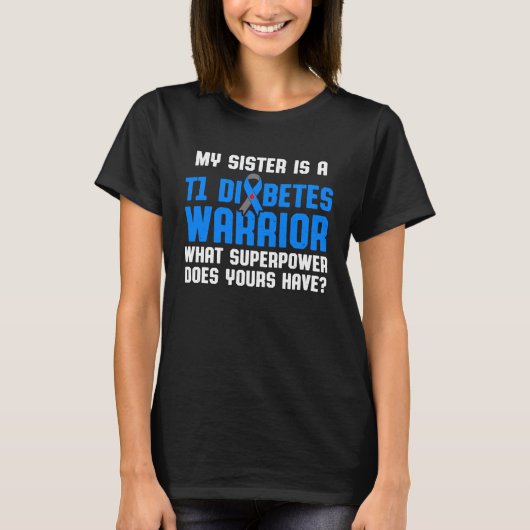 Typ 1 Diabetes-Sensibilisierungsgruppe T1D Warrior T-Shirt (Vorderseite)