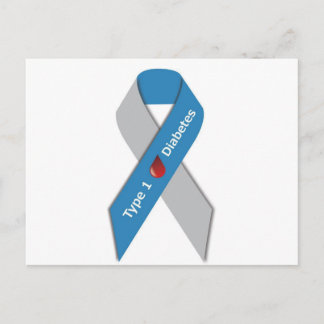 Typ 1 Diabetes-Sensibilisierungskette Postkarte