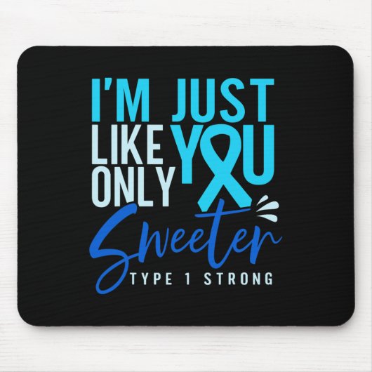 Typ 1 Diabetes Starkes T1d-Bewusstsein Mousepad (Vorne)