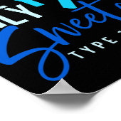 Typ-1-Diabetes Starkes T1d-Bewusstsein Poster (Ecke)