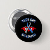 Typ 1 Diabetes Superheran Aufklärungsgeschenk Diab Button (Vorne & Hinten)