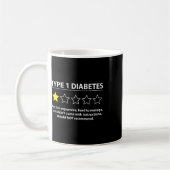 Typ 1 Diabetes T1d Ein Star Rating Fun Awareness Kaffeetasse (Links)