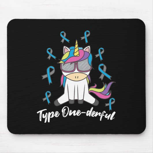 Typ-1-Diabetes T1d Einhorn Typ Onederful Awarene Mousepad (Vorne)