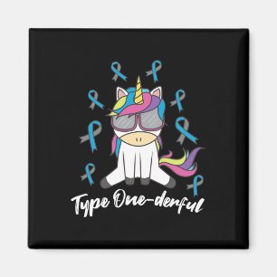 Typ-1-Diabetes T1d Einhorn Typ Onederful Bewusstse Magnet