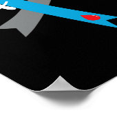 Typ 1 Diabetes T1d Hope Awareness Ribbon Geschenke Poster (Ecke)