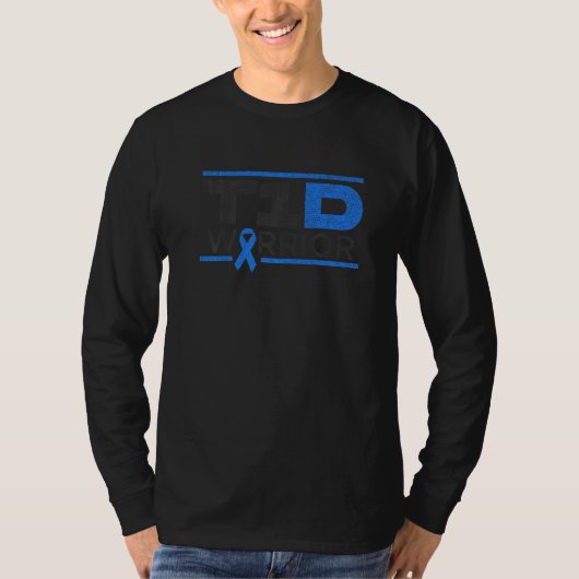 Typ 1 Diabetes T1d Krieger T-Shirt (Vorderseite)