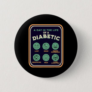 Typ 1 Diabetes täglich als diabetischer Spaß T1D K Button