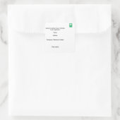 Typ-1-Diabetes-Warnhinweise Quadratischer Aufkleber (Tasche)