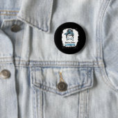 Typ 1 Diabetes Warrior gebleicht Messy Bun Belie Button (Beispiel)