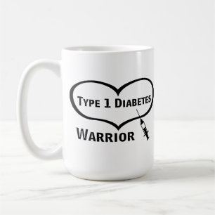 Typ 1 Diabetes Warrior mit Spritze Kaffeepause Tas Kaffeetasse