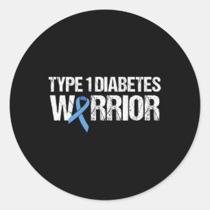 Typ 1 Diabetes Warrior Runder Aufkleber