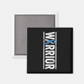 Typ 1 Diabetes Warrior - Sideways Awareness Ribbo Magnet (Vorderseite/Rückseite)