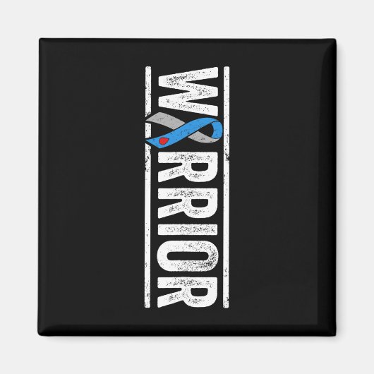 Typ 1 Diabetes Warrior - Sideways Awareness Ribbo Magnet (Vorne)