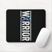 Typ 1 Diabetes Warrior - Sideways Awareness Ribbo Mousepad (Mit Mouse)