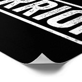 Typ 1 Diabetes Warrior - Sideways Awareness Ribbo Poster (Ecke)