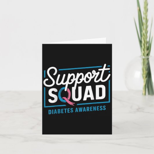 Typ 1 Diabetes Warrior Support Squad - Diabetes A Karte (Vorderseite)