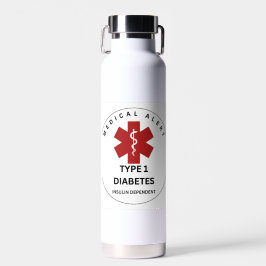 TYP 1 DIABETES WASSERFLASCHE TRINKFLASCHE