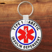 Typ 1 Diabetiker Schlüsselanhänger (Vorderseite)