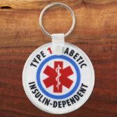 Typ 1 Diabetiker Schlüsselanhänger (Vorderseite)