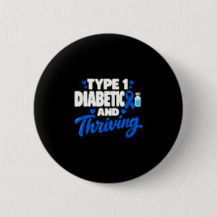 Typ-1-Diabetiker und aufblühender Typ-1-Diabetes t Button