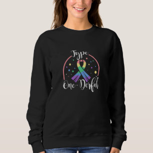 Typ 1 einer Art Diabetes Bewusstsein Diabetiker Le Sweatshirt