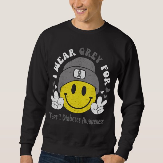 Typ 1 Geschenke zur Unterstützung des Diabetes-Bew Sweatshirt (Vorderseite)