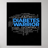 Typ 1 Kampf Sensibilisierung gegen Diabetes Poster (Vorne)