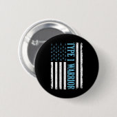 Typ-1-Krieger Diabetes-Bewusstsein Diabetische Ges Button (Vorne & Hinten)