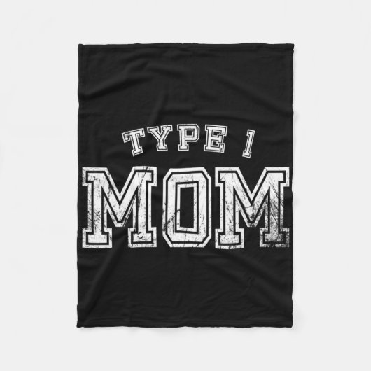 Typ-1-Mama-Bewusstsein Mutter Diabetiker Elterntei Fleecedecke (Vorderseite)