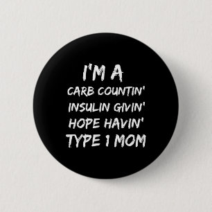 Typ 1 Mama Diabetes Awareness Montag Button