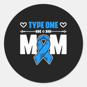 Typ-1-Mama Diabetes Erreger Diabetiker Diabetes Runder Aufkleber