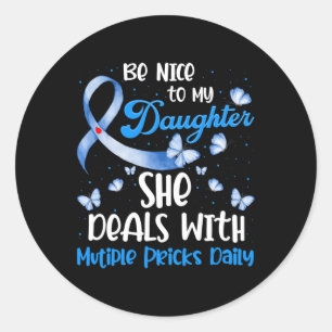 Typ 1 Mama T1D Vater Diabetes Awareness Montag Mul Runder Aufkleber